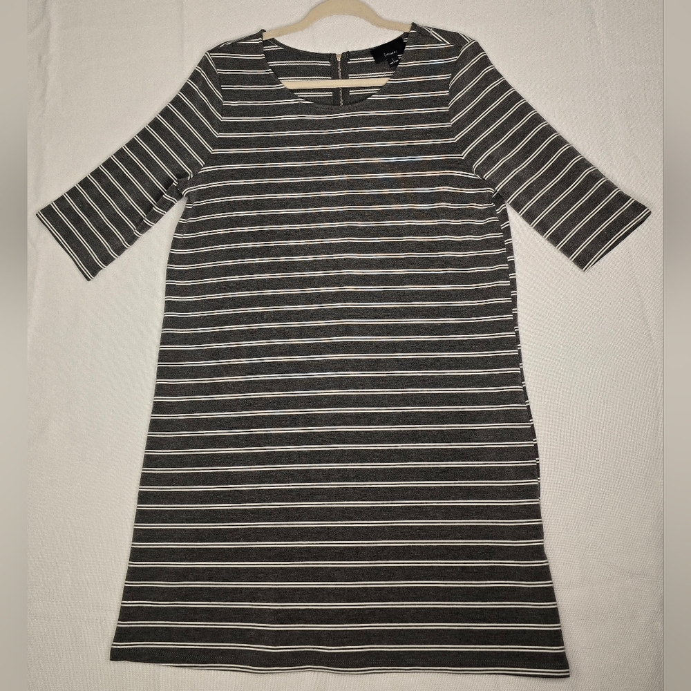 LUMIERE‎ BRAND GRAY STRIPED DRESS